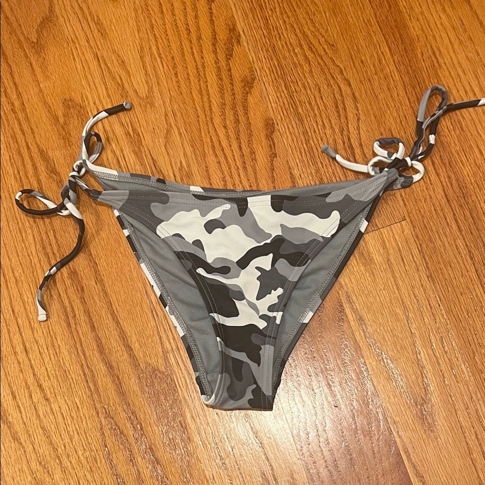 Camouflage Tie-Side Bikini Bottom